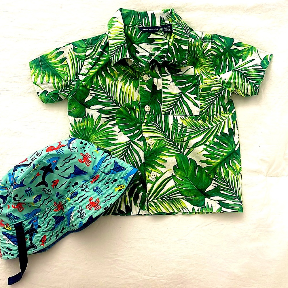 Janie & Jack 12-18 month Hawaiian shirt. So adorable for any vacations plans!